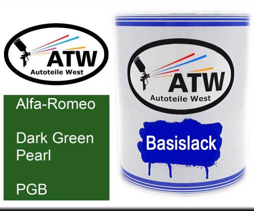 Alfa-Romeo, Dark Green Pearl, PGB: 1L Lackdose, von ATW Autoteile West.